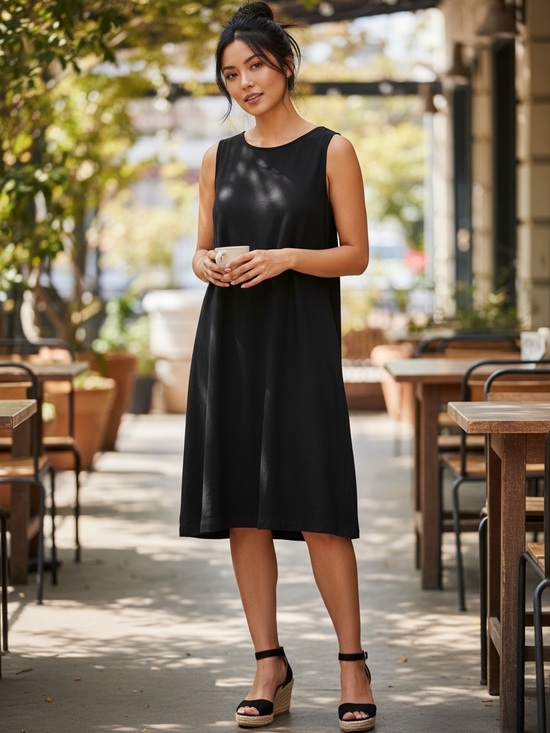Tommy Bahama Dresses & Skirts - TOMMY BAHAMA LITTLE BLACK DRESS (LBD) EXPOSED ZIPPER SHIFT DRESS